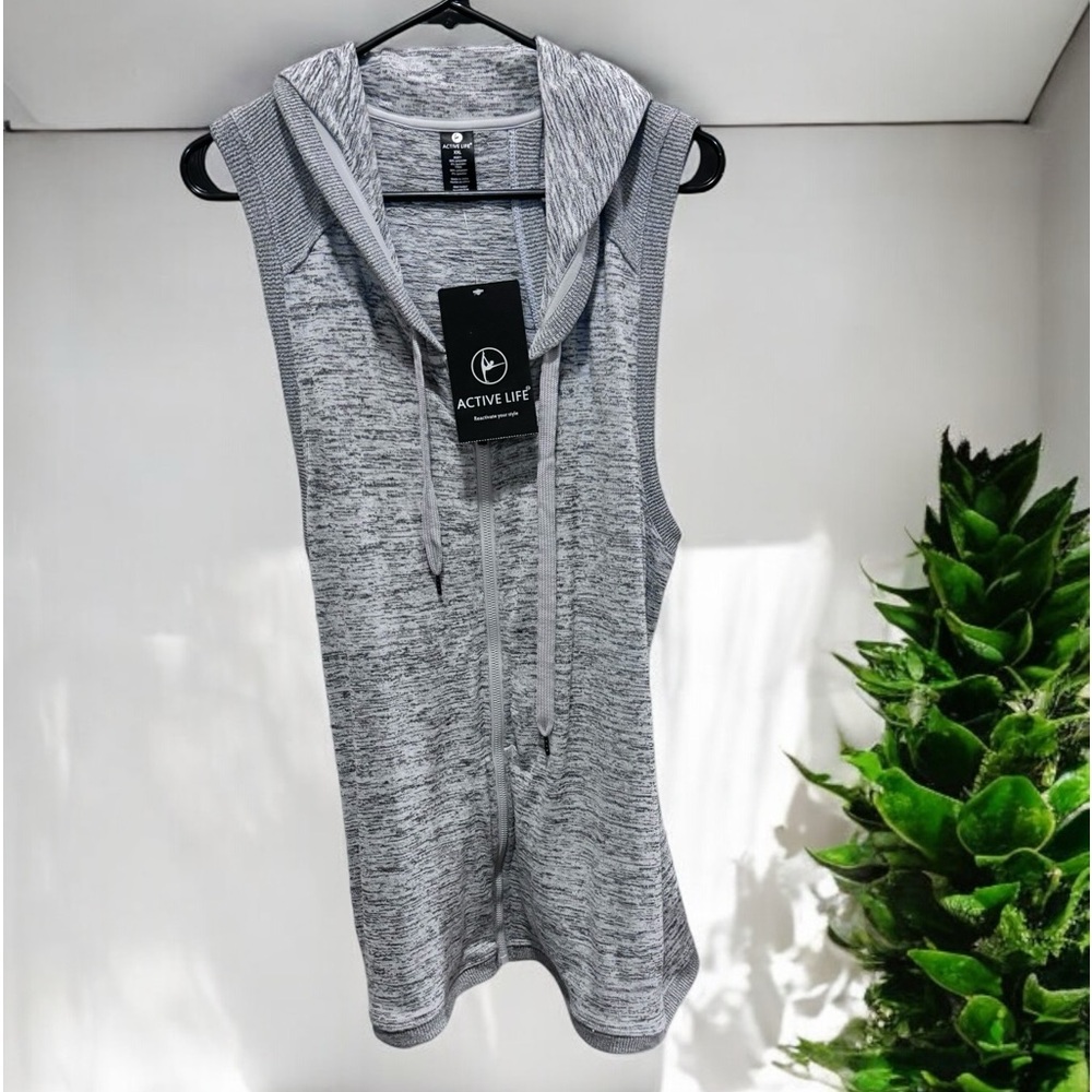 Athletic vest hooded jacket